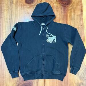 Vintage Y2K Flathead Sweatshirt 42 Men's Zip Hoodie Cotton Japan Embroidered AA9
